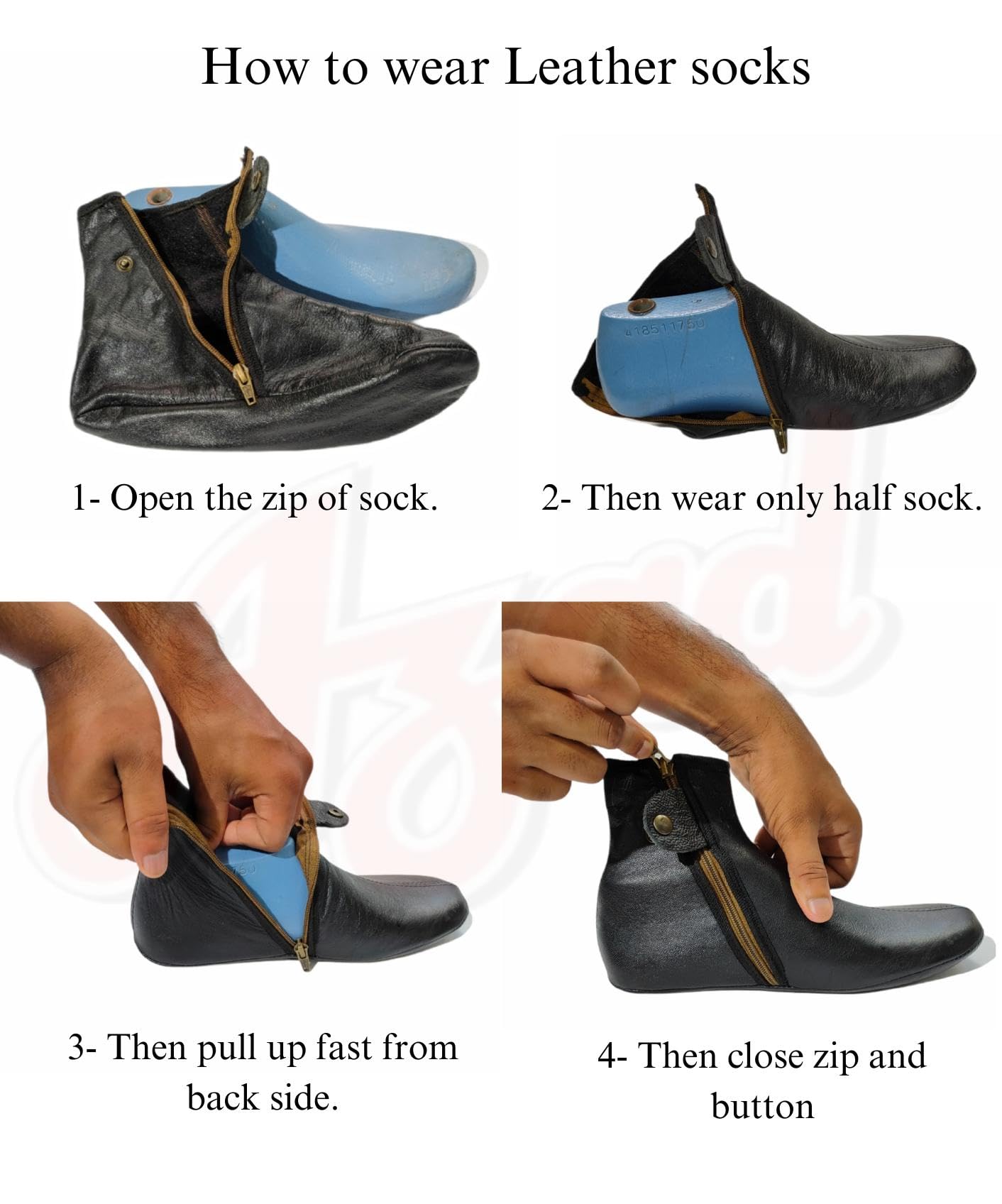 Azad Unisex Shoe Shape Leather Socks for Winter, Indoor and Outdoor | Sportswear Athletic Moisturizing | for Men's & Women's 4