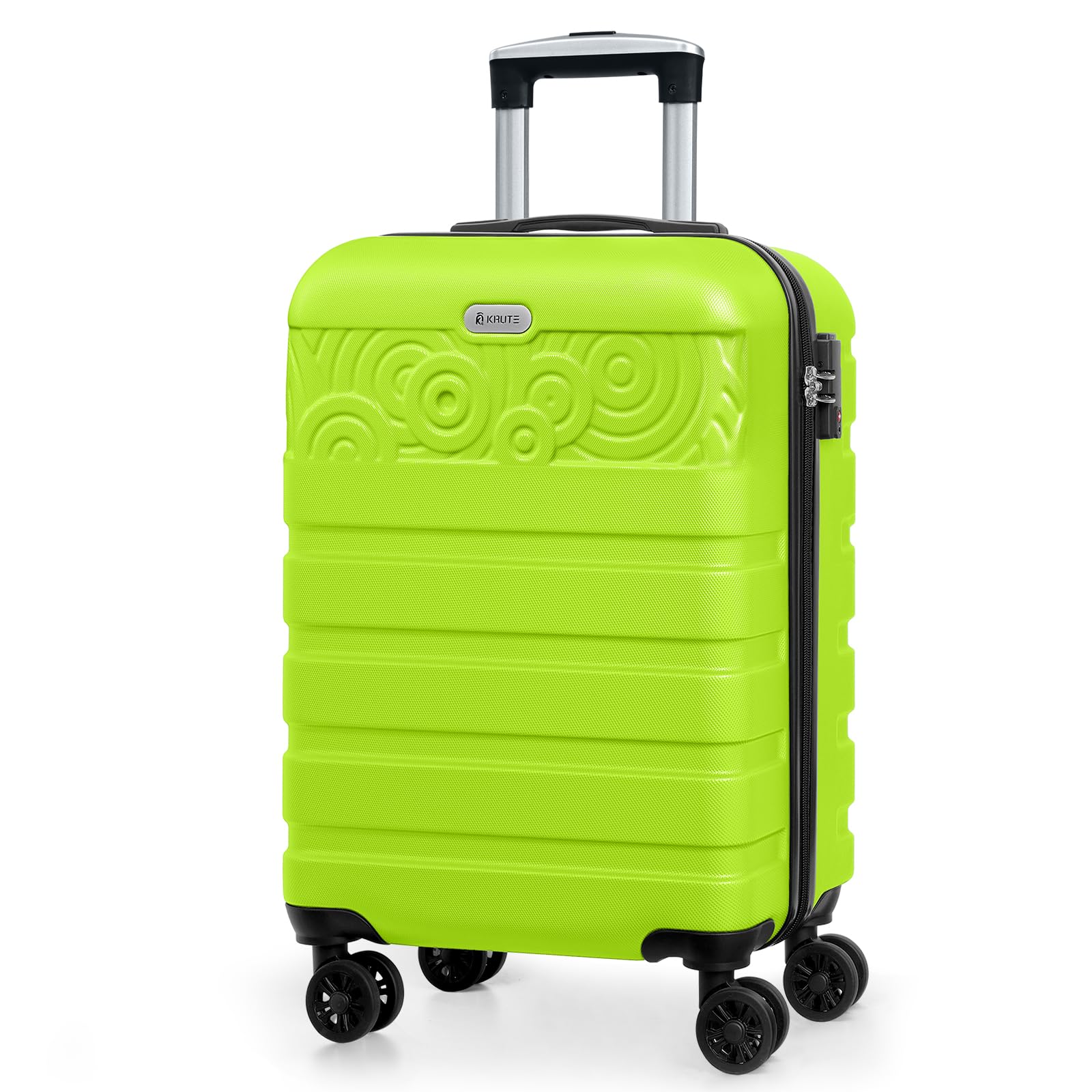 KruteCarry On Luggage 20 inch Suitcase with Spinner Wheels Airline Approved Hard Shell Luggages PC ABS TSA Lock Suitcase