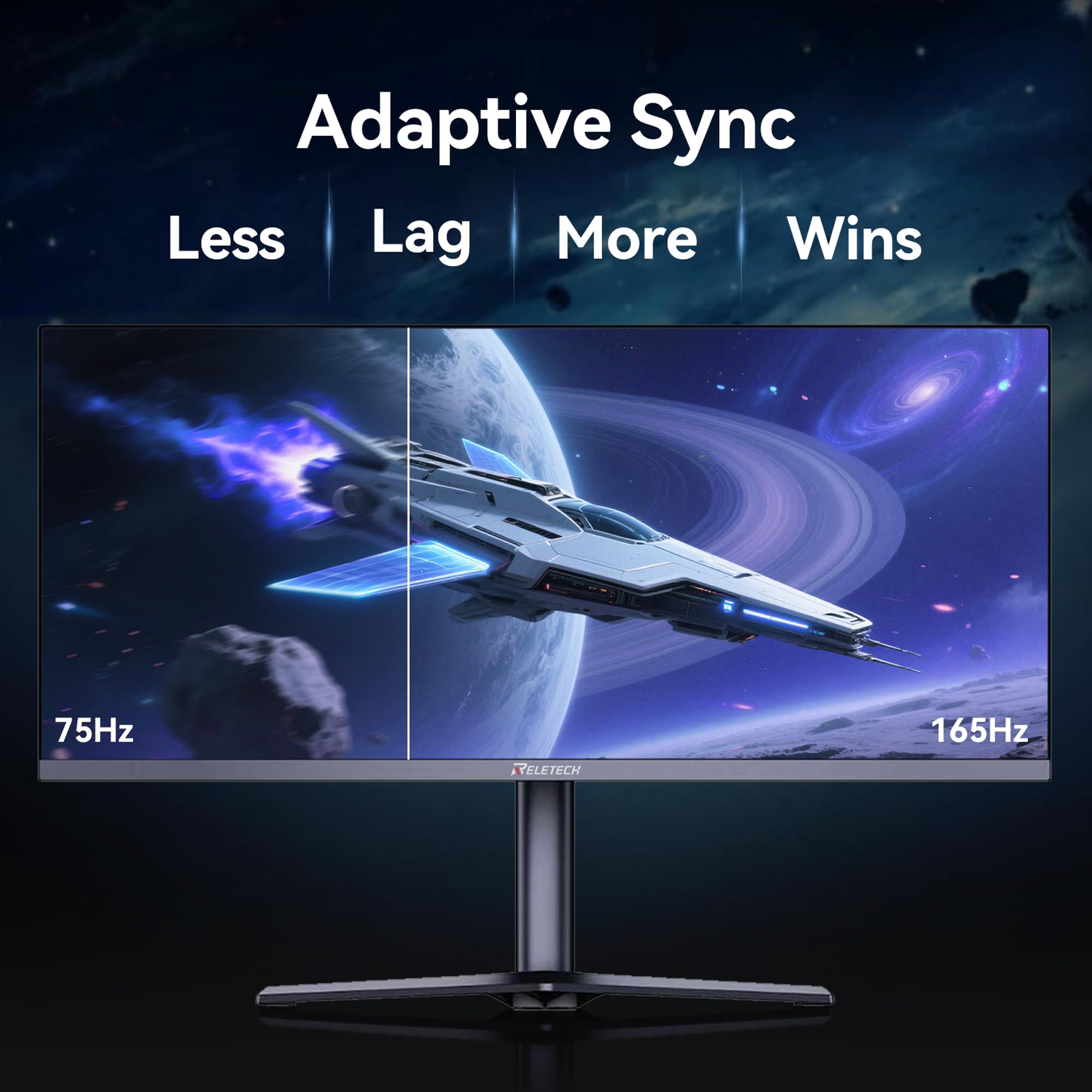 Monitor G34WQ de 34 Pulgadas, Ultra panorámico Curvo para Juegos, relación de Aspecto 21:9, WQHD (3440x1440), 165 Hz, 1500R, Compatible con 1 Salida de Audio, 2 HDMI y 2 DP (Negro).