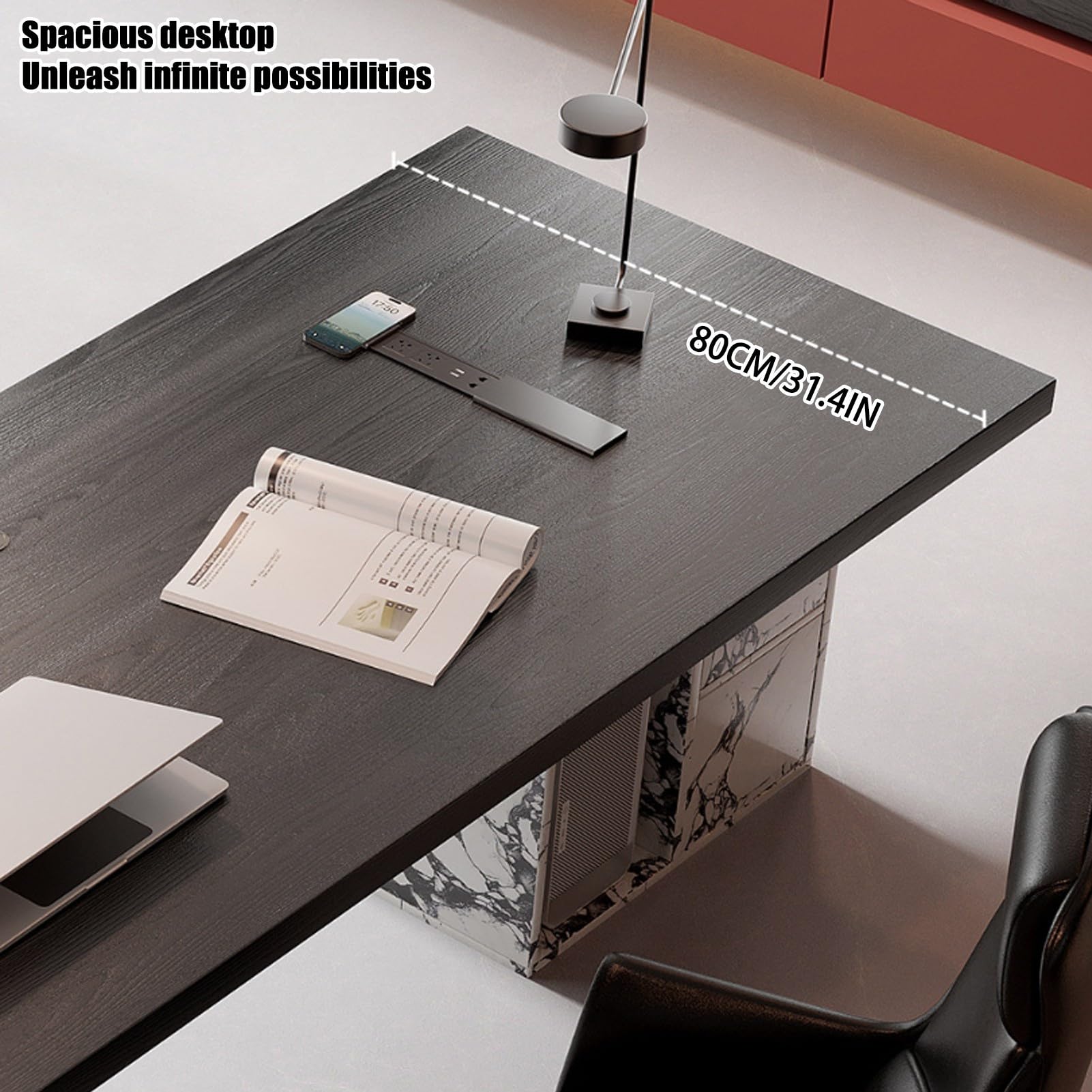 Escritorio Ejecutivo for Jefe con Patas con Diseño de Mármol