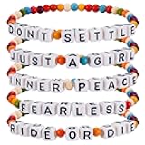Bracelets for Women Girls - Friendship Colorful Beaded Bracelets Sets for Women Sister Teen Girls Kids Colorful Bead Stretch Stackable Toddler Preppy Bracelet for Teenage Girl Jewelry Gifts