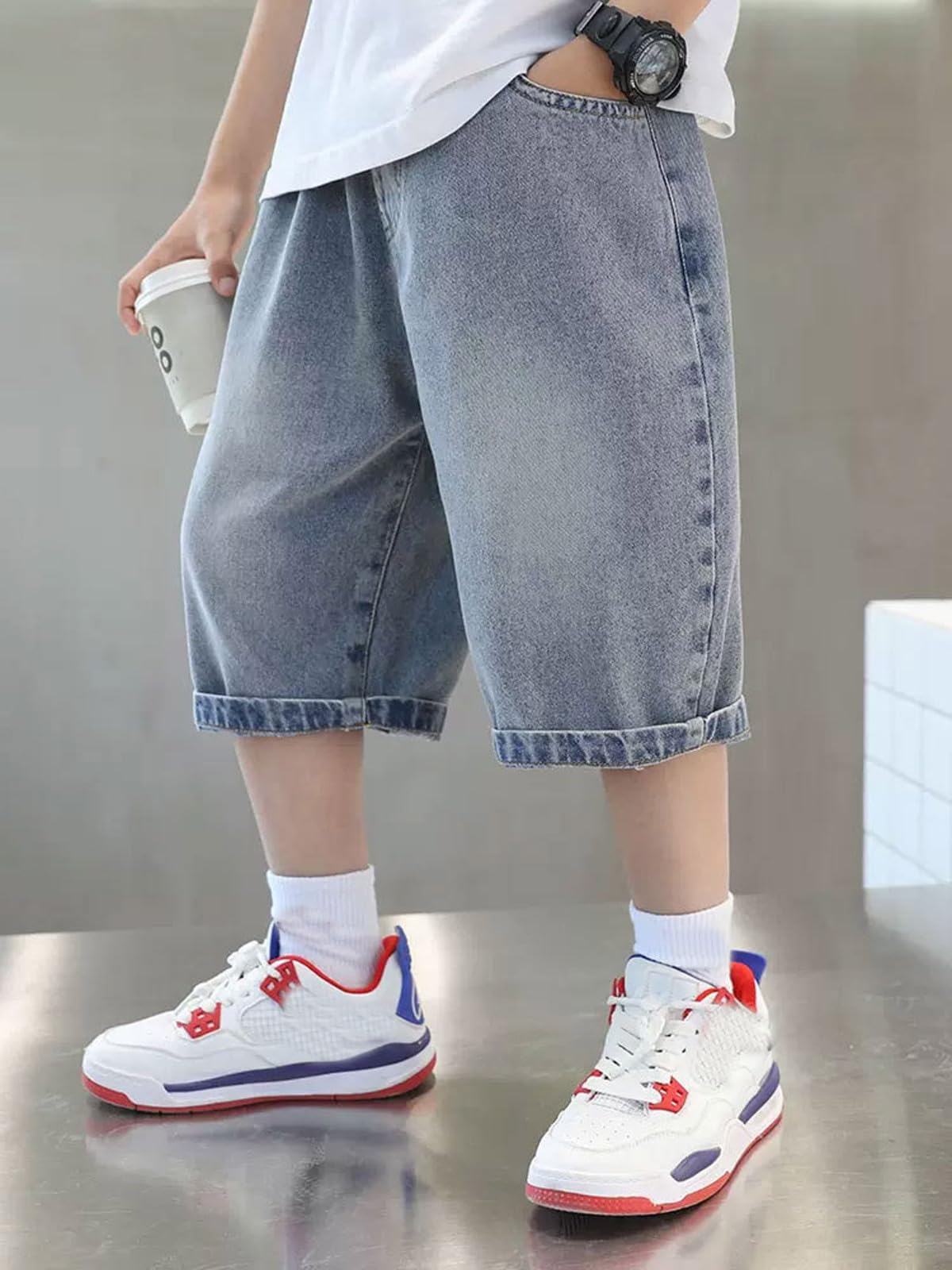 Pantalones Vaqueros Elegantes para Niños 3-14 Años Slim Fit