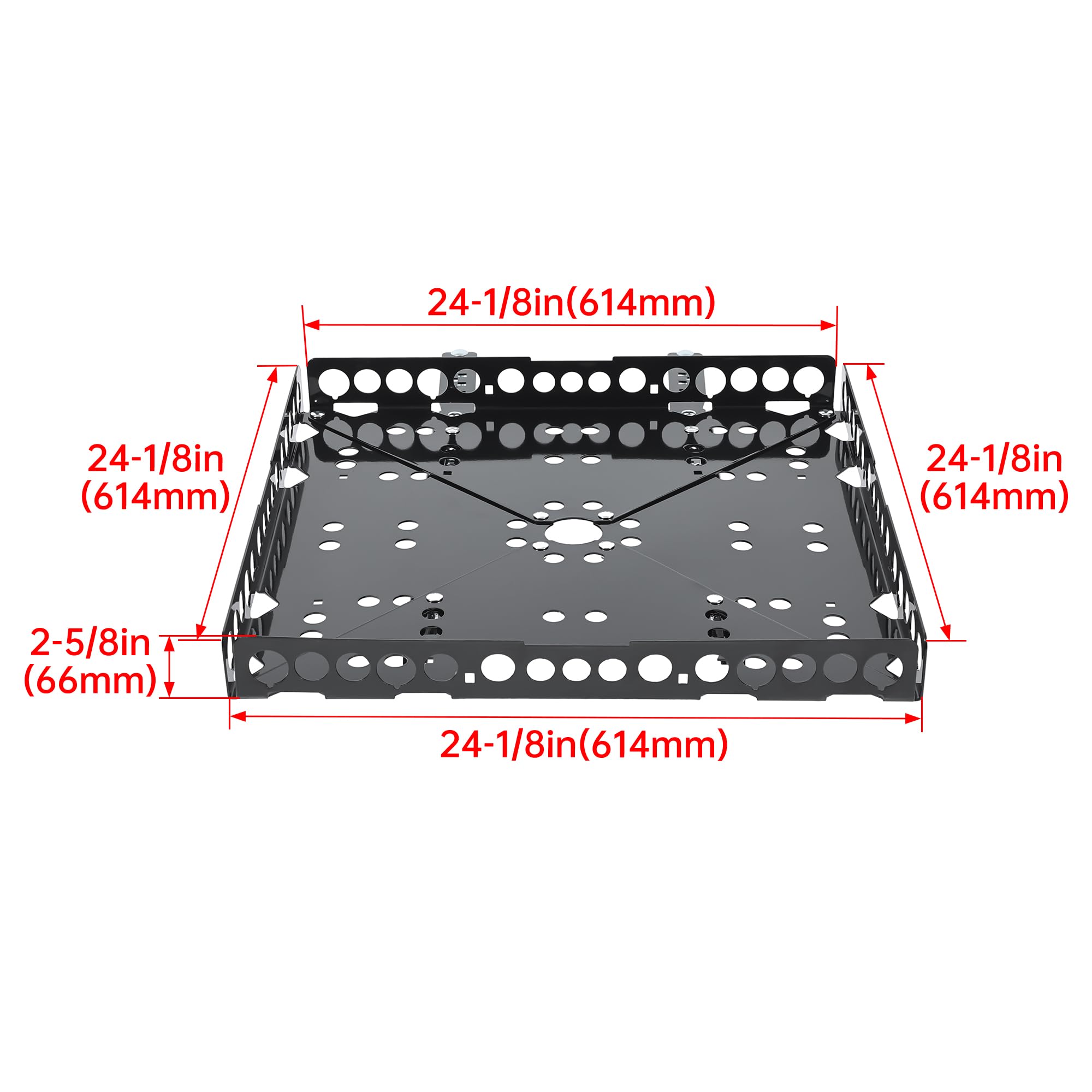Kojem RV Bumper-Mounted Generator Cargo Carrier for Campers Trailers RV Rear Luggage Basket Rack Tray Kit