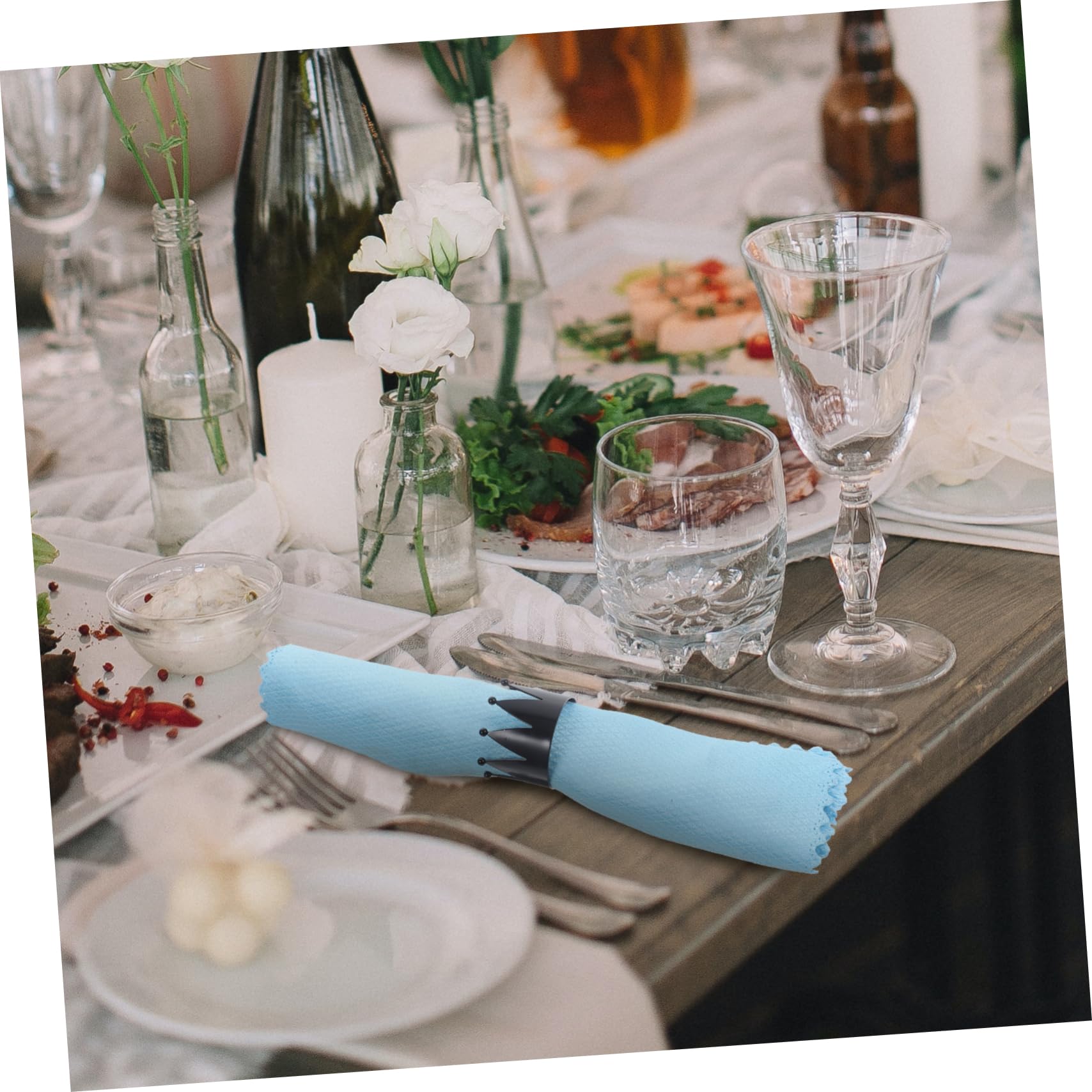 GLEAVI 4 Set Portatovagliolo Metallo Forma Per Decorazione Per Matrimoni E Speciali 4 Pezzi*4