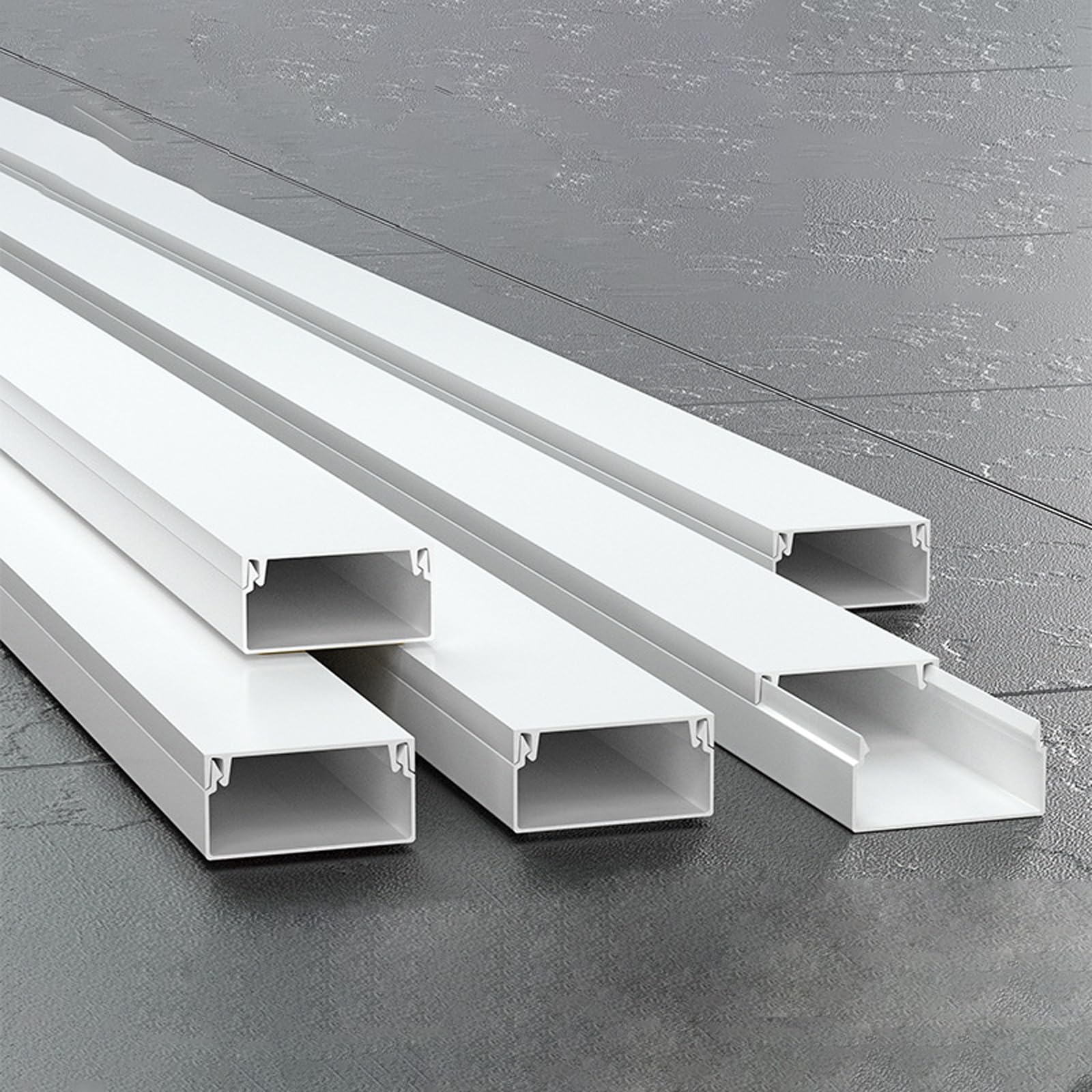 2 Szt. Listwy Kablowe Z PVC 1M | Biała osłona kabla TV z PVC w wielu rozmiarach. Osłona kabla Trunk(60*40)