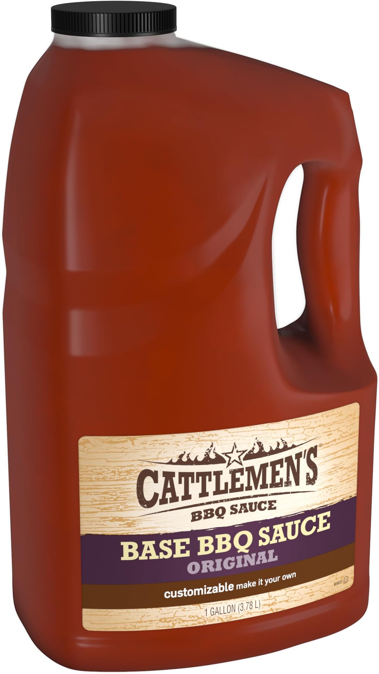 Cattlemen's Original Base BBQ Sauce, 1 gal - One Gallon Container Customizable Barbecue Sauce Base for Chefs, Ideal for Ribs, Briskets, Sauces for Salads, Seafood and More