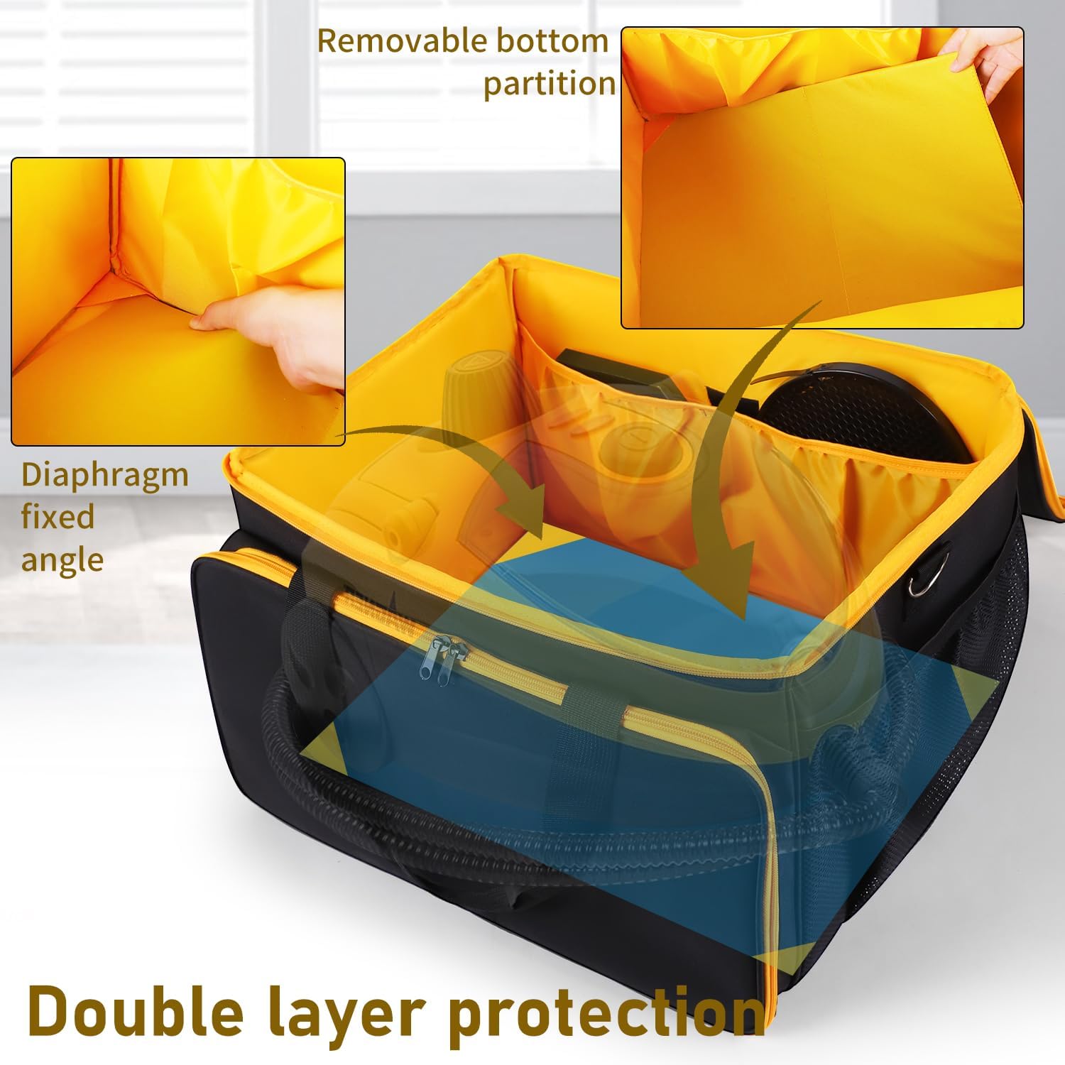 Adjustable Storage Bag Compatible with Wagner Spraytech C900134 Steamer Portable Steam Cleaner Carry Bag with Extra Pockets for Accessories (Bag Only)