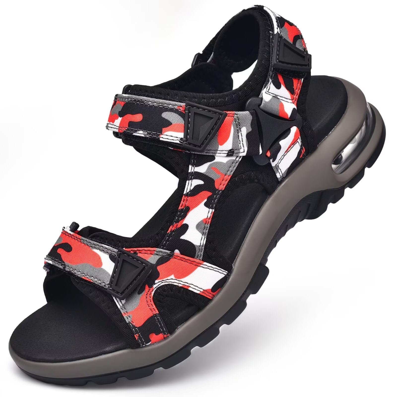 visionreast Sandales Homme Cuir Sandale Randonnée Chaussure d'été Sandale Sport Marche EU38-EU48