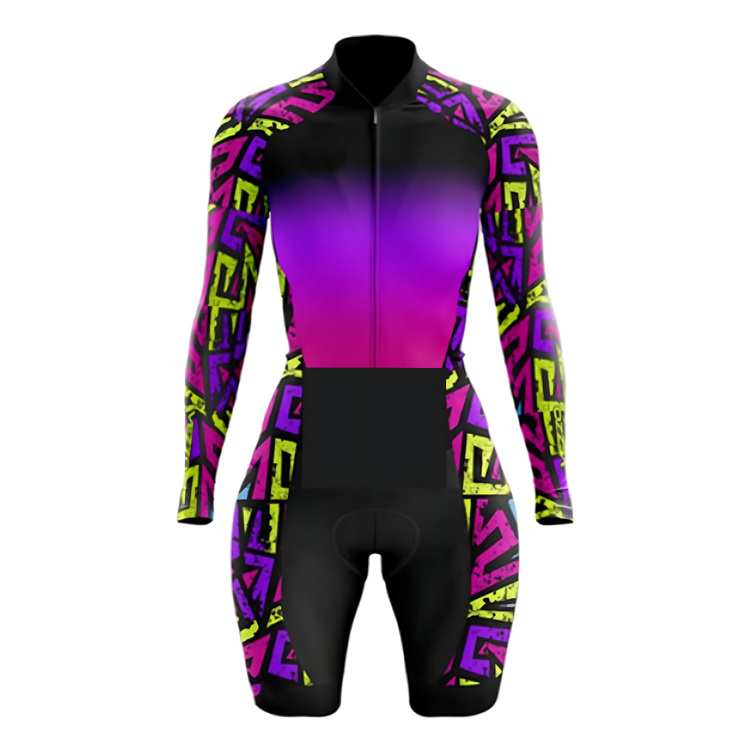 Ironman Combinaison de cyclisme triathlon avec short rembourré en gel pour sports de plein air XS-3XL