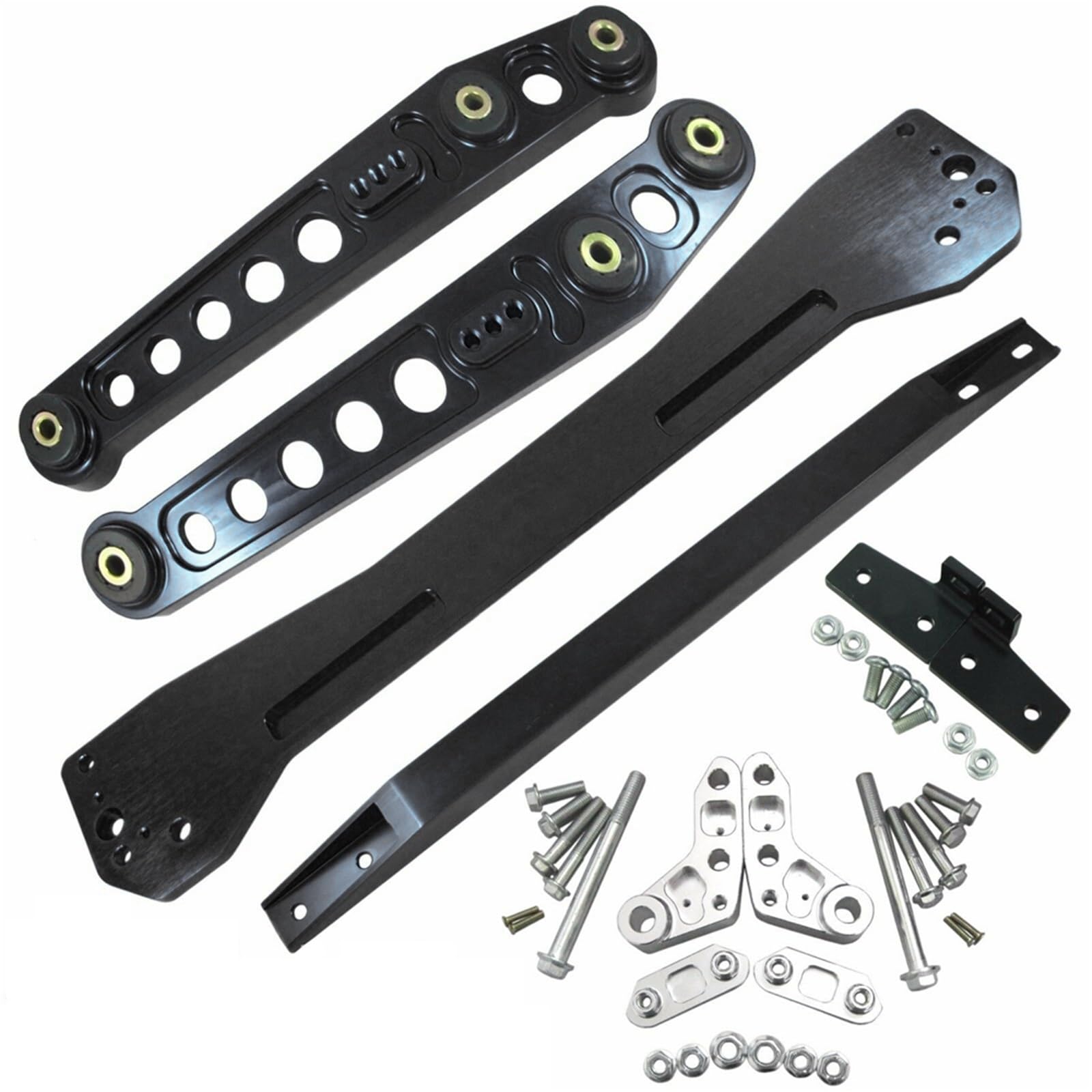 Dghbnp Lsr12-9600Ek-Black Bushings Fit For Civic Ek 96-00 Rear Subframe Brace Tie Bar Lower Control Arm Complete Kit Bushing Kit(Lsr12-9600Ek-Black)