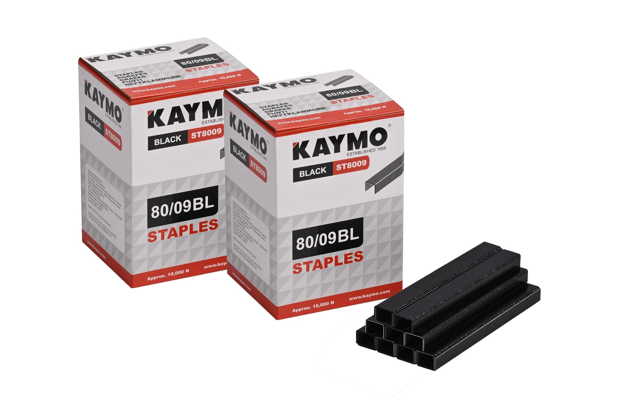 Kaymo ST8009BL Staples | 9mm Length | Pack of 2 (20,000 Pins) | For Upholstery, DIY, Woodworking
