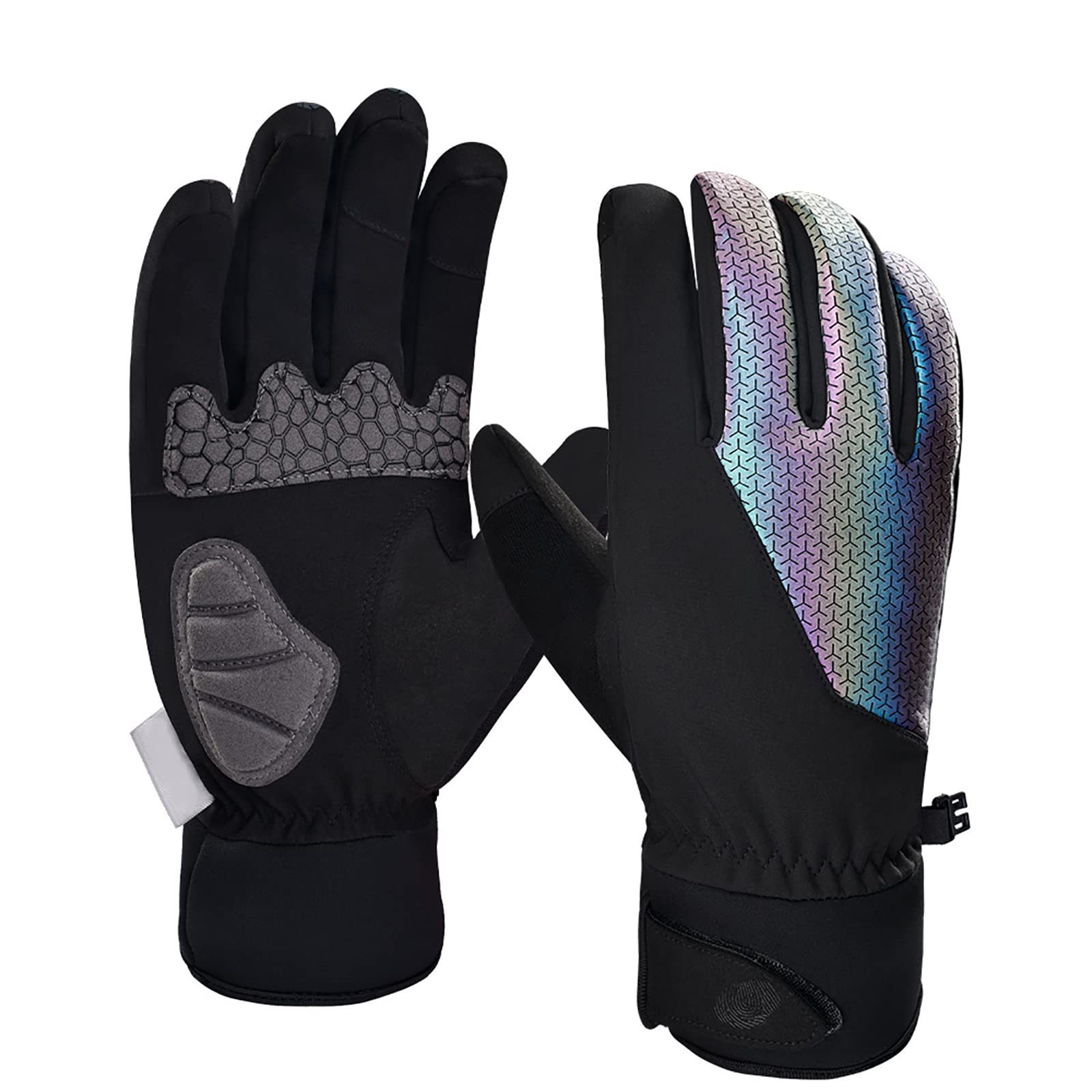 Generic Winterhandschuhe Fahrradhandschuhe Warme Wintersporthandschuhe Windproof Weiche Handschuhe Touchscreen für Fahrrad Motorrad Ski Snowboard