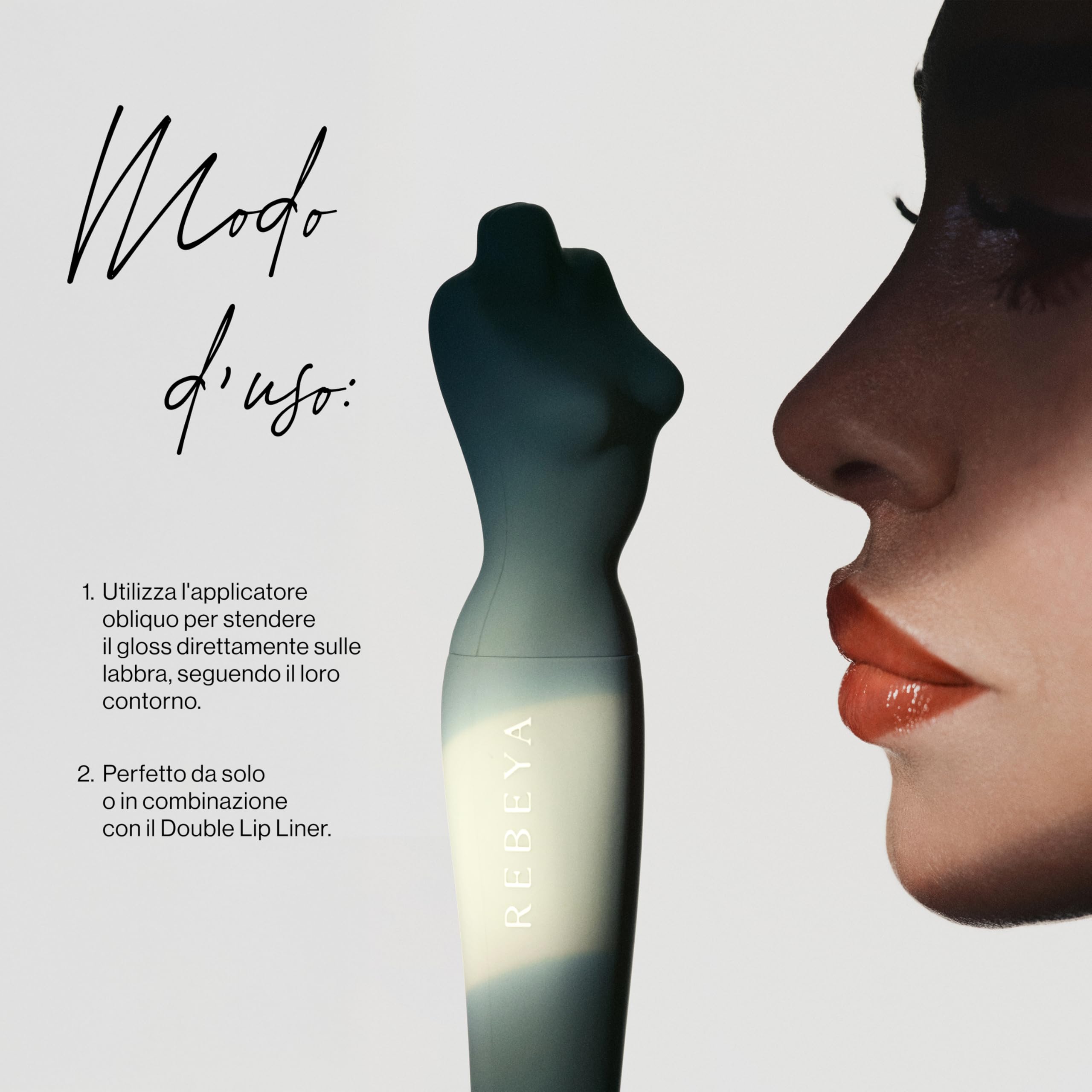 Rebeya Gloss Labbra Baile Libre - Lucidalabbra Lip Gloss Effetto Specchio Rimpolpante e Nutriente, Trasparente Ultra Brillante con Oli Vegetali e Applicatore di Precisione - Made in Italy