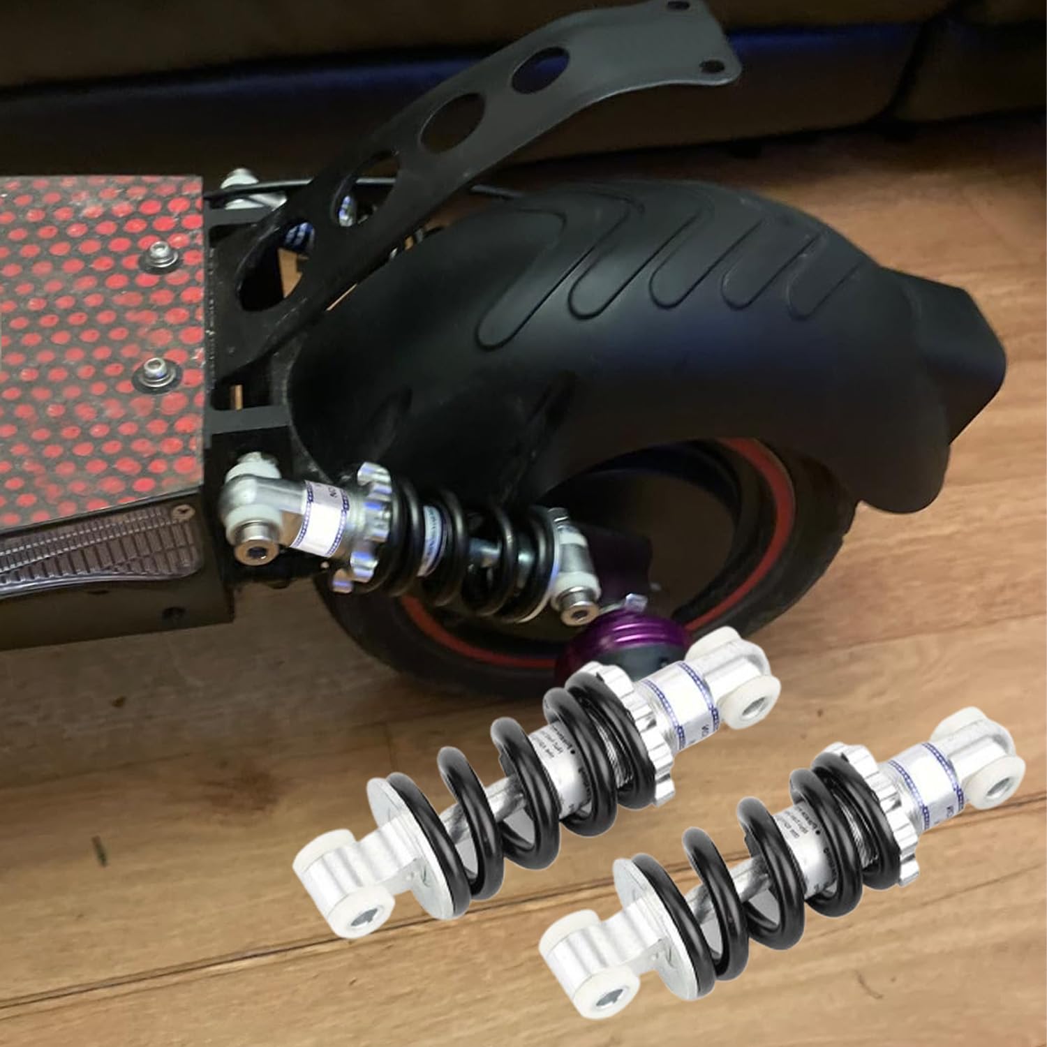 2PCS Amortisseur de Choc ATV, Amortisseur Arrière à Ressort Hélicoïdal | 125mm Remplacement de L'amortisseur Arrière pour VTT Go-Kart Scooter 49Cc