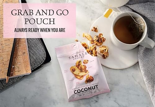 Miniatura 6 de Sahale Snacks Mezcla de bocadillos de cereza y cacao y almendras, 1.5 onzas (paquete de 18)
