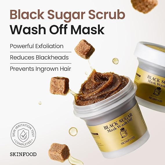 Skinfood Black Sugar Mask Wash Off Exfoliator, 3.53 Ounce