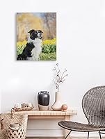 Vista 3 de YEEIFFD Kits de pintura de diamantes para adultos, Border Collie Perros DIY 5D Redondo Completo Taladro Diamante Puntos Pintura con Diamantes