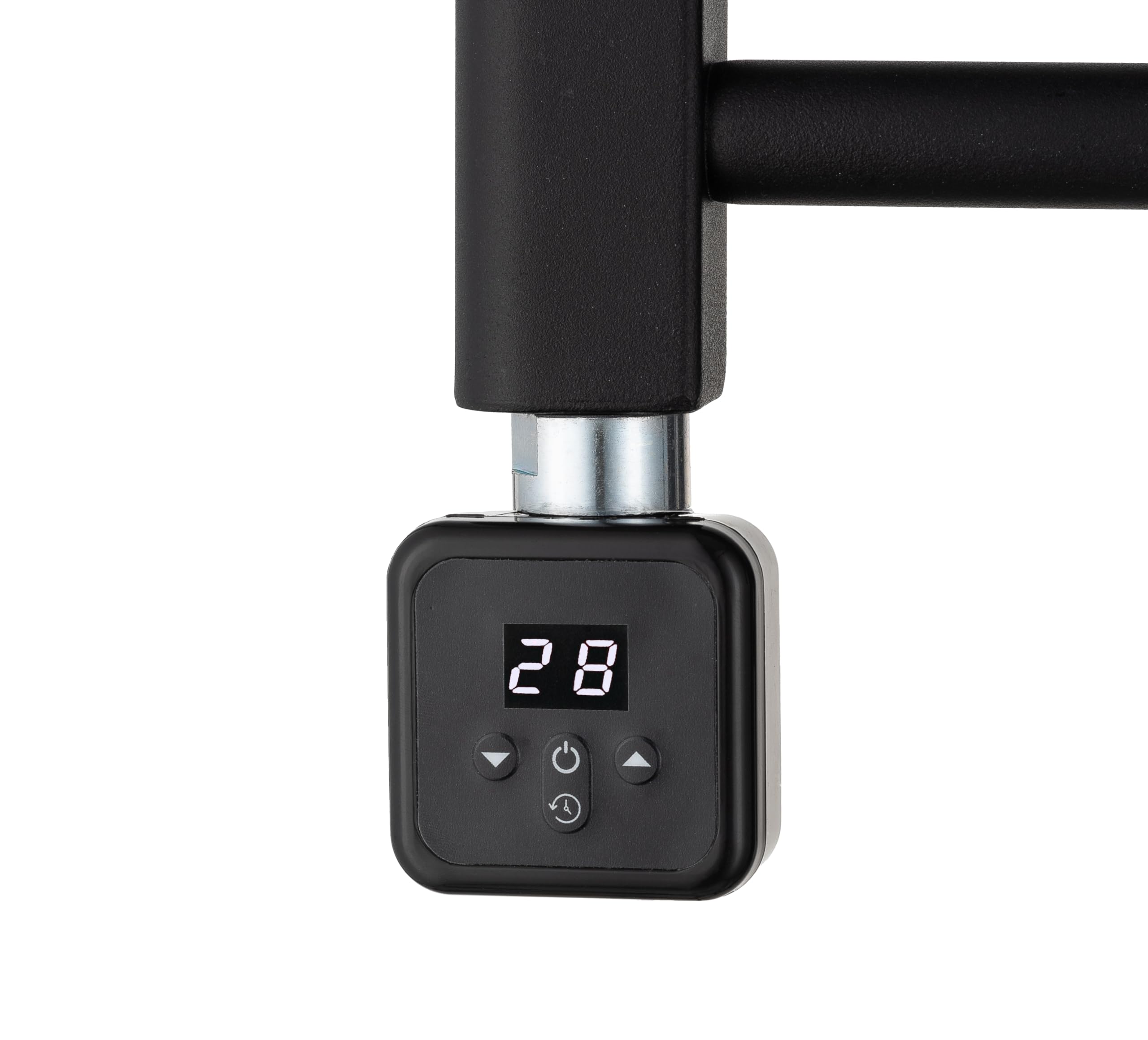 Companyblue Digital SQ Thermostatic Electric Heating Element - Black - Room Sensing Thermostat & 1-5h Booster Timer - IPX6 (600 Watt)