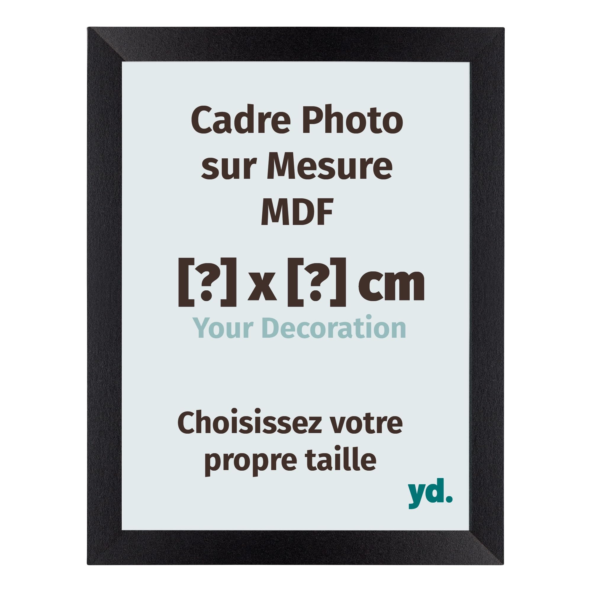 Cadre Photo Sur Mesure 70x91 Cm Ou 91 X 70 Cm Cadres Or Métallique Avec Filet Noir, 3.4 Cm De Largeur