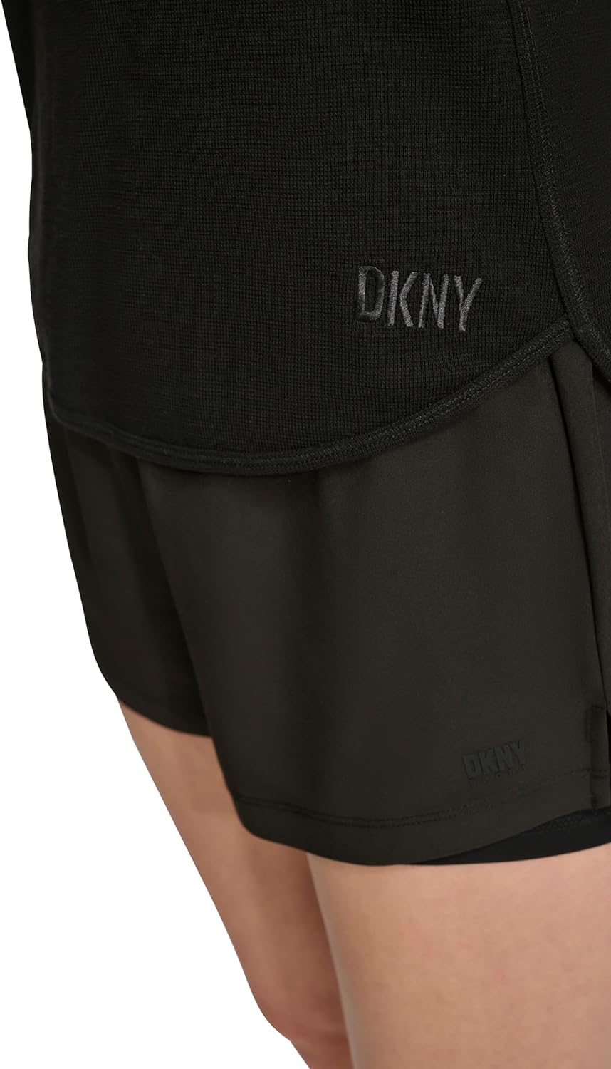 DKNY Womens Short Sleeve Mini Slub Waffle T-Shirt - Image 4