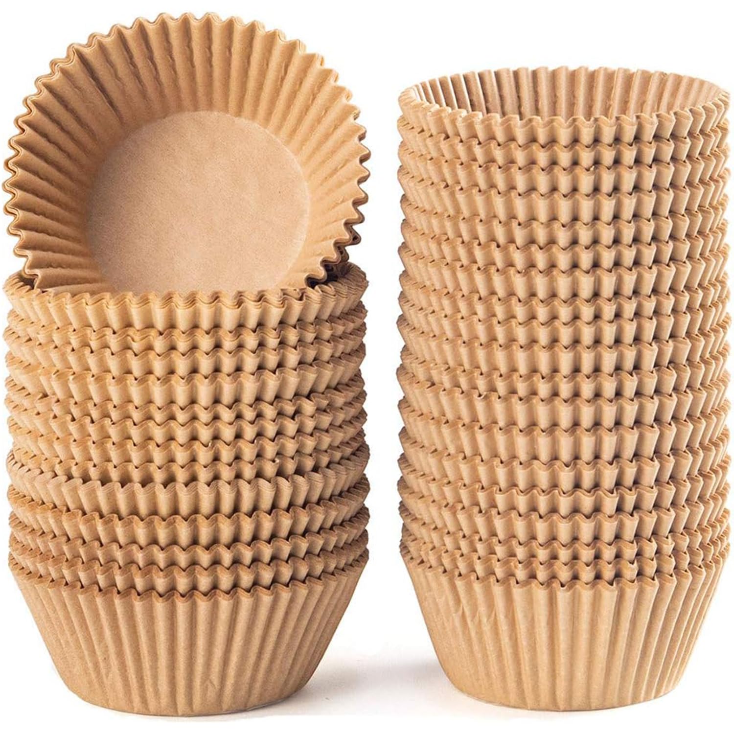 400 PCS Paper Baking Cups for Cupcakes, Brown Cupcake Liners Christmas cupcake paper Muffin Liners Baking Cups for Baking Chocolate Baking Paper Cups Cupcake Wrappers (200)