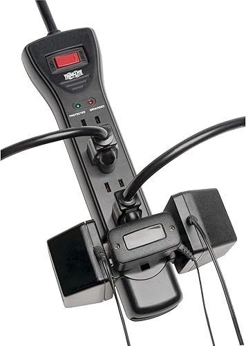 Miniatura 2 de Tripp Lite Surge Enchufe múltiple con protección para sobrecargas, en ángulo recto, con cable de 6 pies. Negro