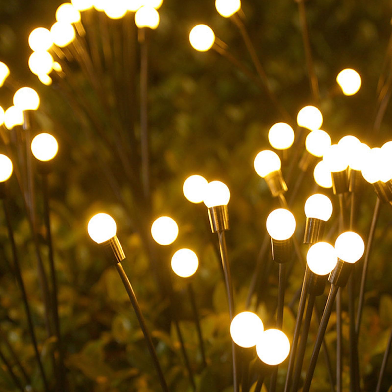 Mateju Solarleuchten Solarlampen für Außen Garten, IP65 Wasserdicht LED Lampen Gartenfackeln Beleuchtung Wetterfeste Wegleuchte für Weg Hinterhöfe Rasen Balkon Deko, Glühwürmchen (Warmweiß,10 Stück)