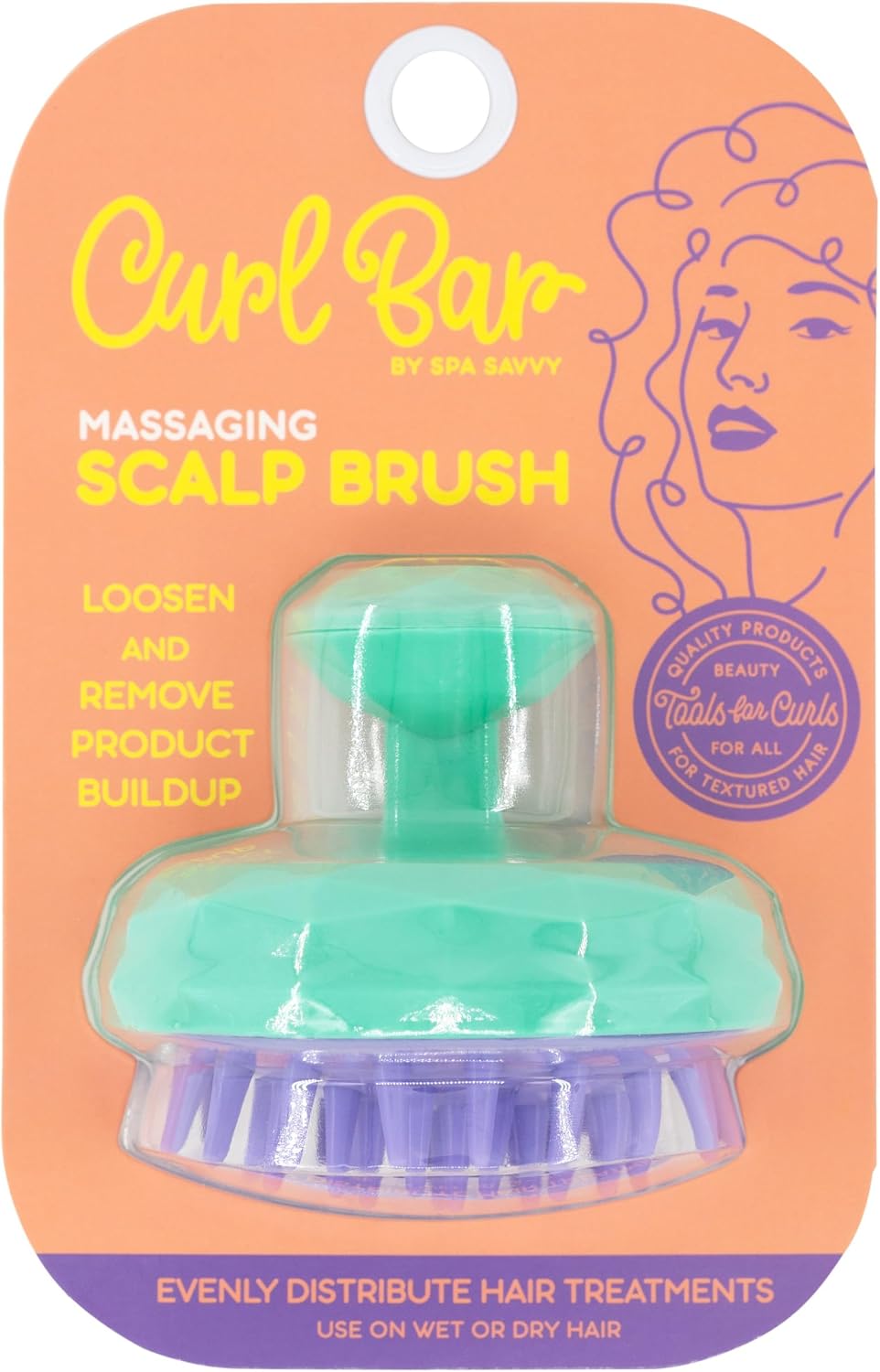 Scalp Massager, Handheld Head and Temple Scrubber Brush for Massaging
