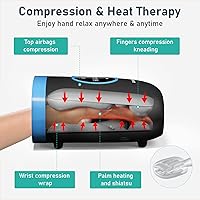 Vista 3 de QUINEAR Masajeador de manos - Masajeador de manos inalámbrico con calor y compresión para artritis, túnel carpiano y articulaciones rígidas