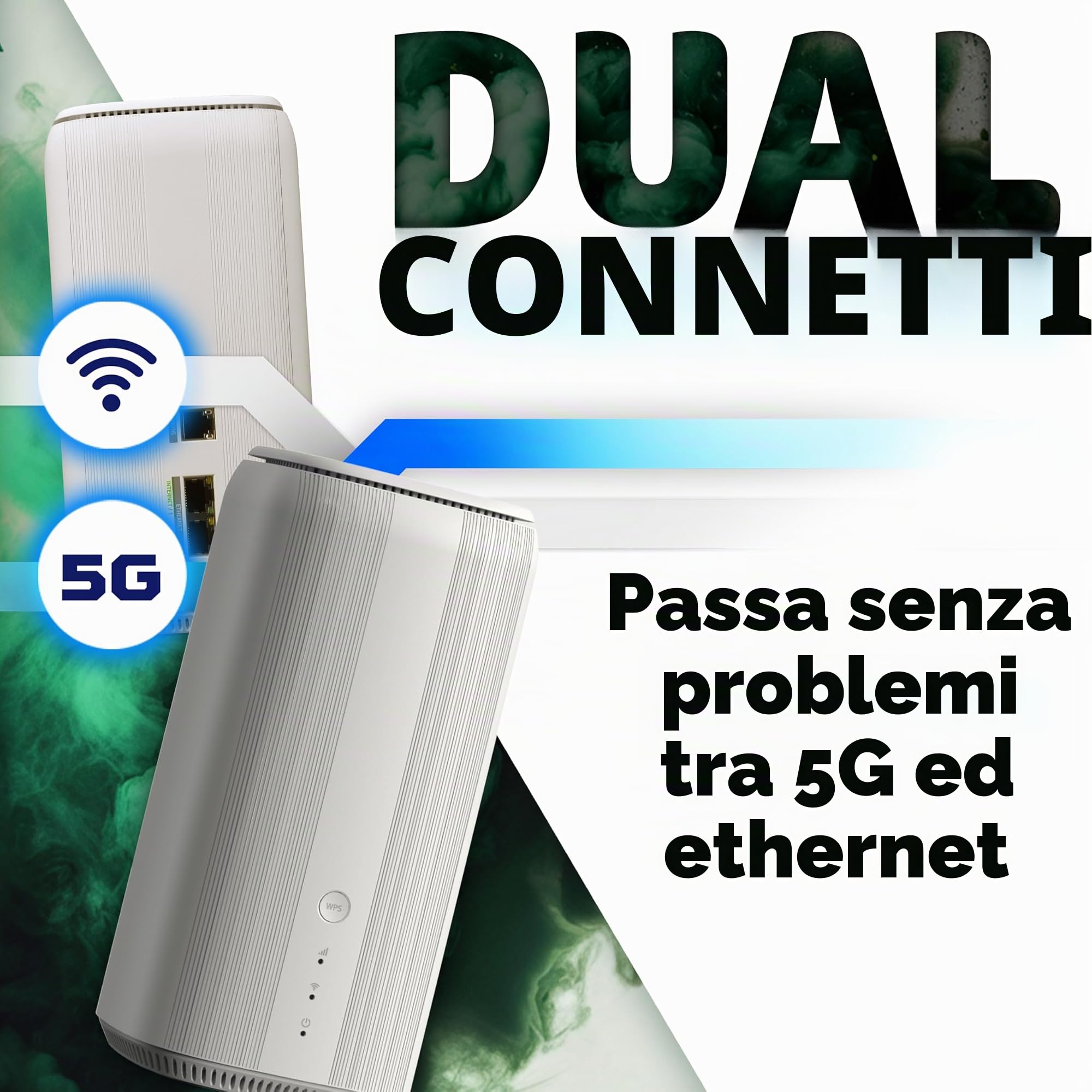 Acer Connect X6E - Router 5G, processore Qualcomm Snapdragon, Wi-Fi 6E Tri-Band, 4 x 4 MU-MIMO, doppia connettività 5G/WAN, fino a 128 dispositivi, bianco (ricondizionato)