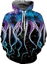 uideazone Unisex 3D Hoodie Cool Pullover Hooded Sweatshirts Big Pockets Fleece Plush Lining - coolthings.us