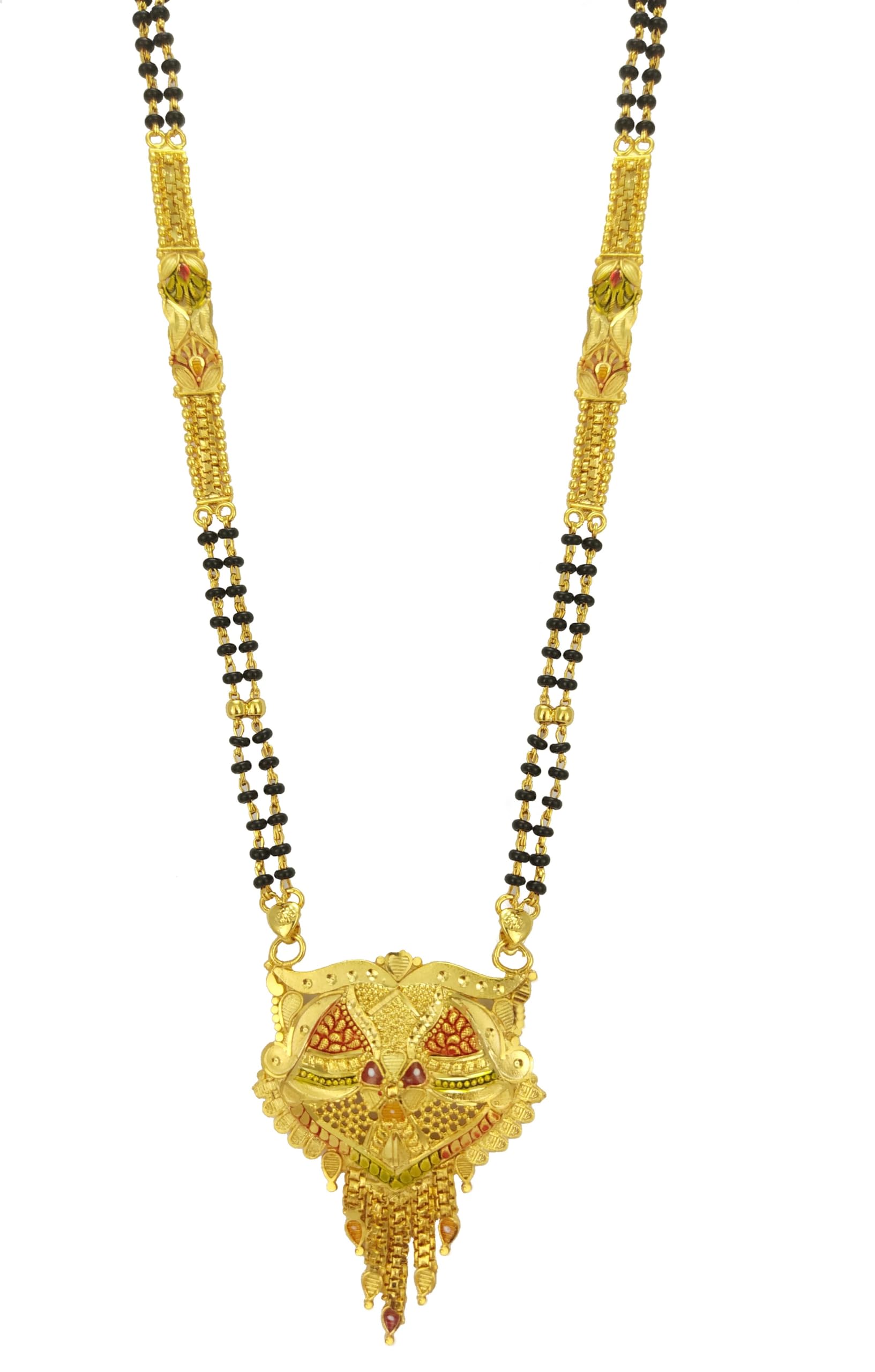 Jecy JEWELS One Gram Gold Plated 30 Inches Long Mangalsutra With Meenakari Jewellery 30 Inches For Womens (M-8501-4) (B0CV7P19RR) Amazon Price History, Amazon Price Tracker