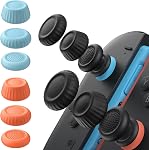 JSAUX Thumb Grips Designed for Nintendo Switch 2 (2025), Thumb Grip Caps for Switch2, Ergonomic Design, Enhanced Grip, Comfortable & Durable, Joycon Grip Button Stick Cover (Blue&Orange_3Pairs(6pcs))