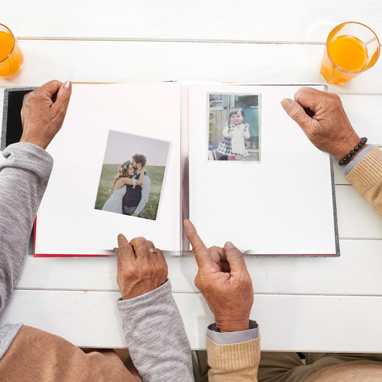 Selbstklebendes Fotoalbum im Vintage Stil aus Leinen zum Selbergestalten Langlebig Kleines Familienfotoalbum für Geburtstags und Abschlussfeiern