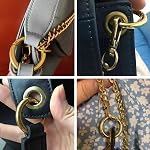 Round Rings Spring Trigger Hook for Handbag Purse Shoulder Strap, 1.3 Inch Round Carabiner Spring Snap