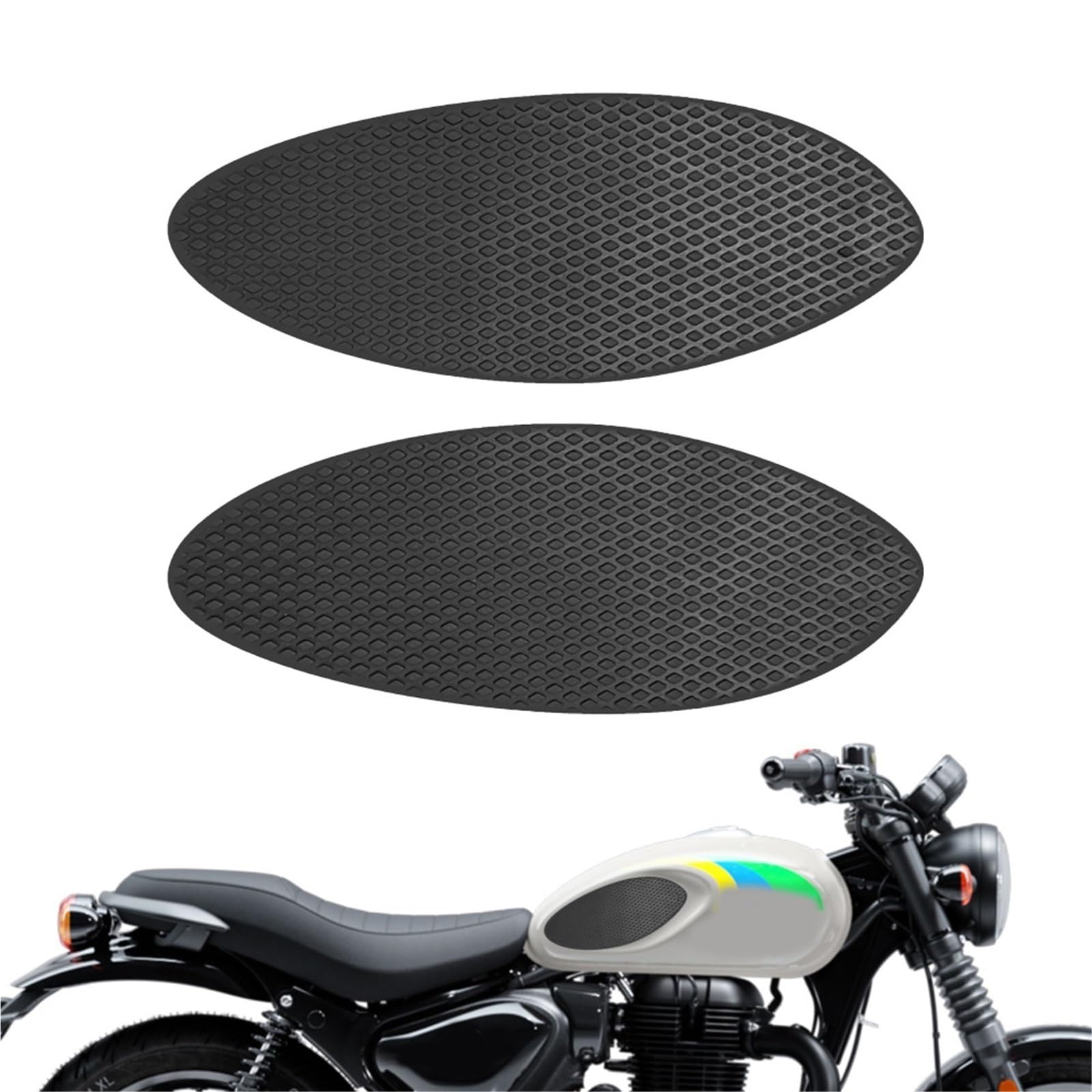 Für Royal Für Enfield Hunter 350 2022-2026 Motorrad Tank Traktion Pad Anti Rutsch Aufkleber Gas Knie Grip Schutz