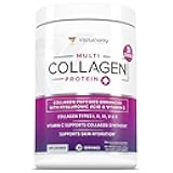 Multi Collagen Peptides Powder for Women - Hydrolyzed Unflavored Collagen Powder for Women with Types I II III V & X Plus Vitamin C & Hyaluronic Acid for Beautiful Hair Skin and Nails - 30 Servings