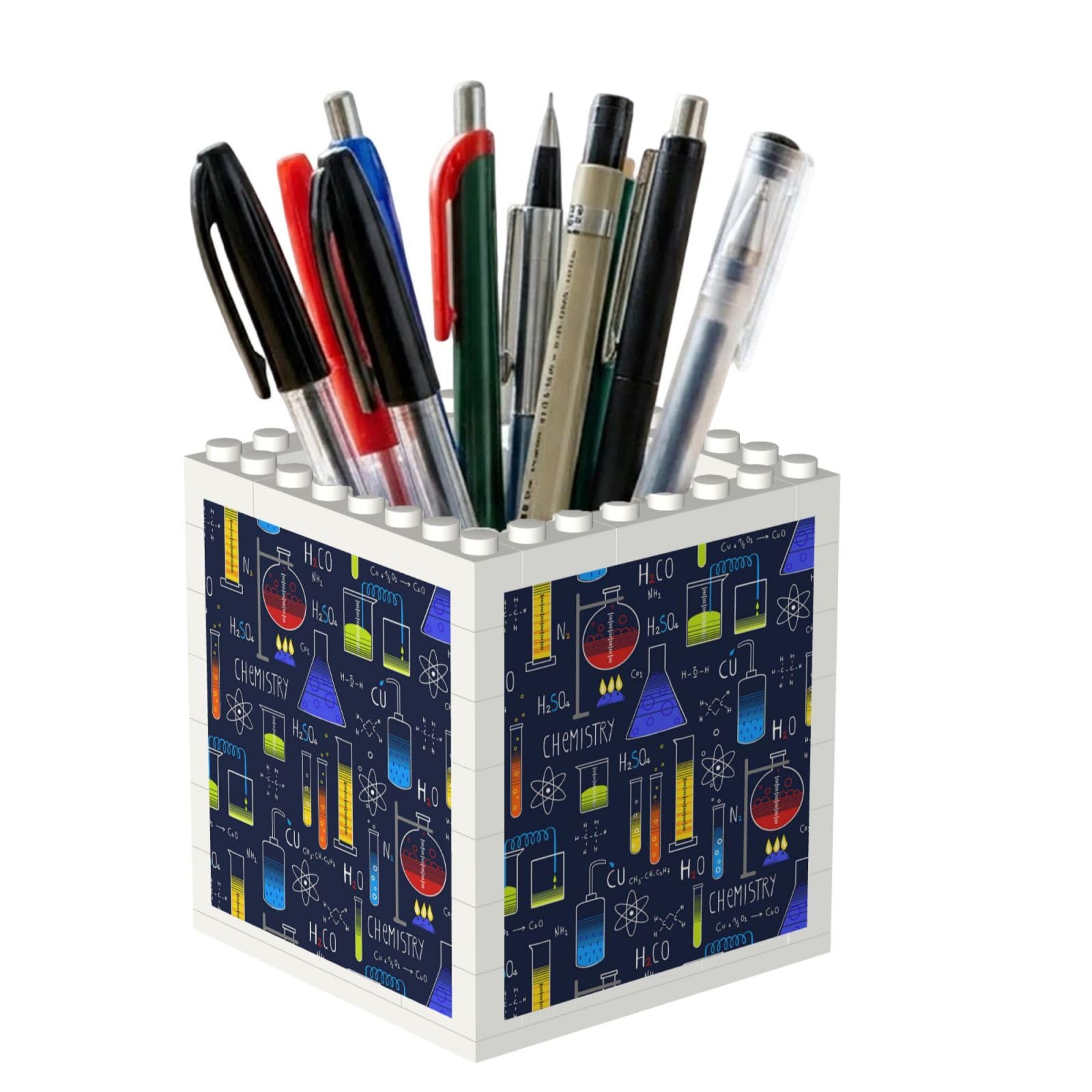 Poadnly Chemistry Experiment, Pen Pot Pencil Holder for Office Home School, Compact Desk Organiser for Office Stationery