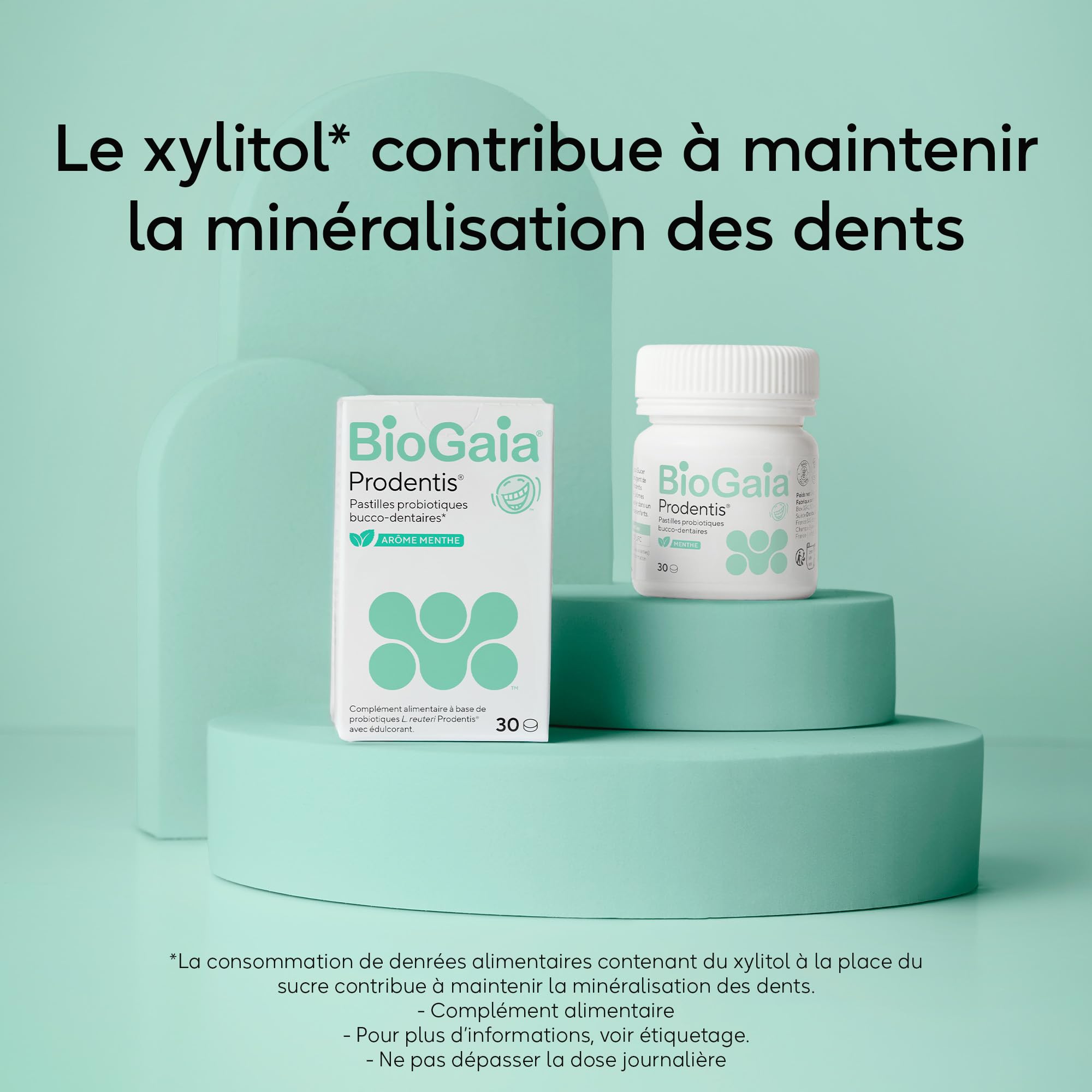 BioGaia Prodentis Pastilles Probiotiques Bucco-Dentaire | Équilibre de la Flore Buccale | Complément Alimentaire | Contient L. Reuteri Prodentis | Arôme Menthe – 30 Comprimés