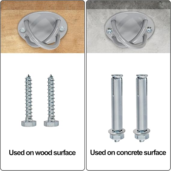 Wall Mount Bracket for Suspension Straps, Ceiling Anchor X Mount for Rings, Body Weight Strength Training Systems, Yoga Swings & Boxing Equipment