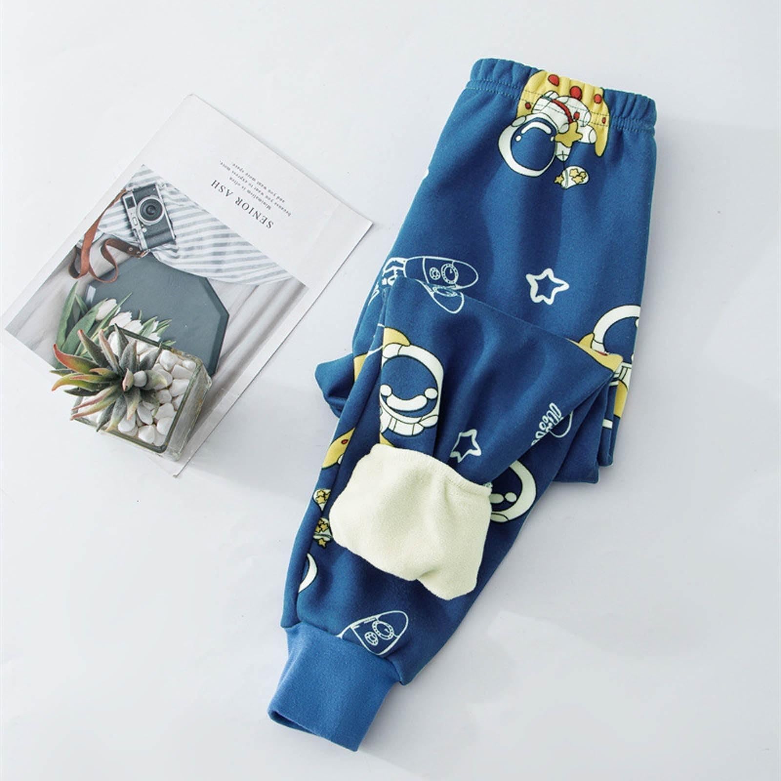 Leggings termici per bambini e bambine, foderati in pile, invernali, caldi, comodi, morbidi, casual