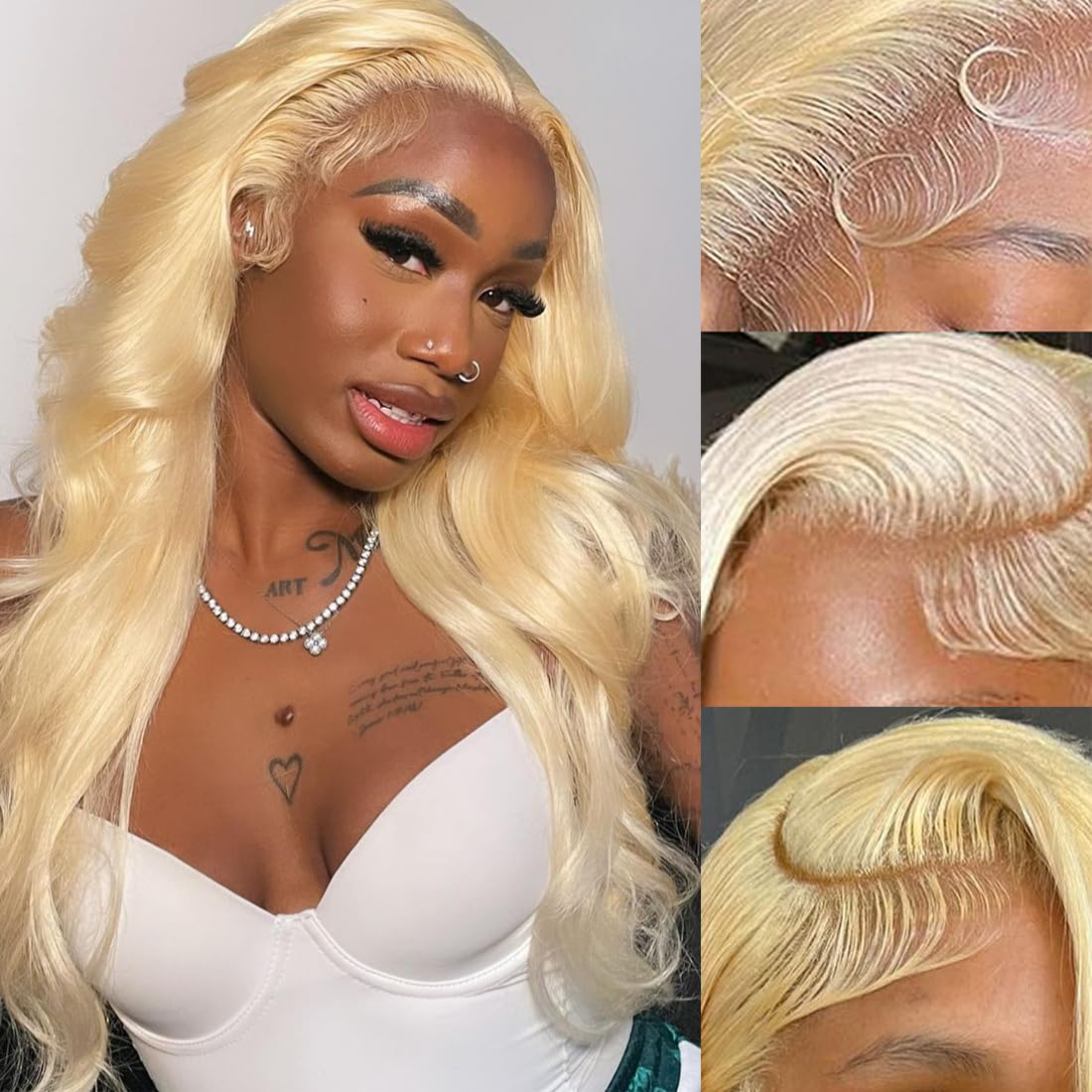32 Inch Blonde Lace Front Wigs 613 Wig Human Hair 613 HD Transparent Lace Frontal Wigs Body Wave Lace Front Wigs Brazilian Virgin Human Hair Wig