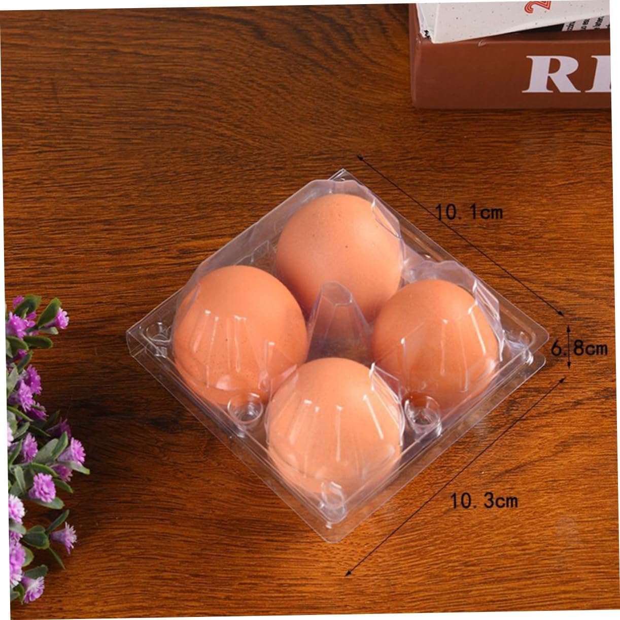 50pcs Transparent Plastic Egg Storage Container with Portable Egg Holder for Refrigerator Camping Secure Lock Design for Travel Carrier Packaging Box