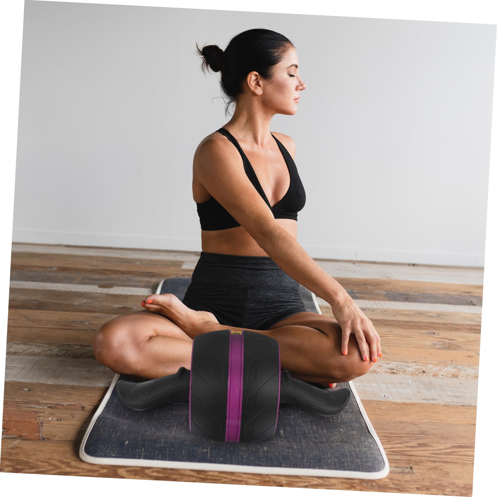 Ruota for addominali con rimbalzo automatico, design ampio e stabile con tappetino for le ginocchia, attrezzatura for allenamento di base for palestra in casa