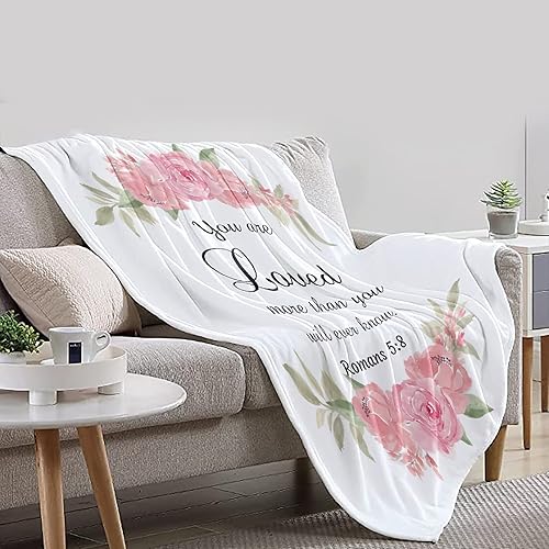 Miniatura 5 de Manta de versículo bíblico de amor suave y ligera, manta de felpa para habitación, cama, sofá o sillón, 60 x 50 pulgadas, tamaño mediano para niños