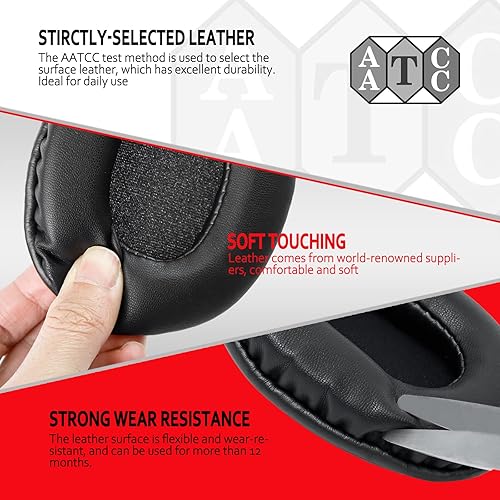 Miniatura 7 de Krone Kalpasmos Audio Technica ATH-M50X - Almohadillas de repuesto para ATH M50, M50s, M50s, M50T, M40X, M40, M35, M30, para ATH Serie M, espuma