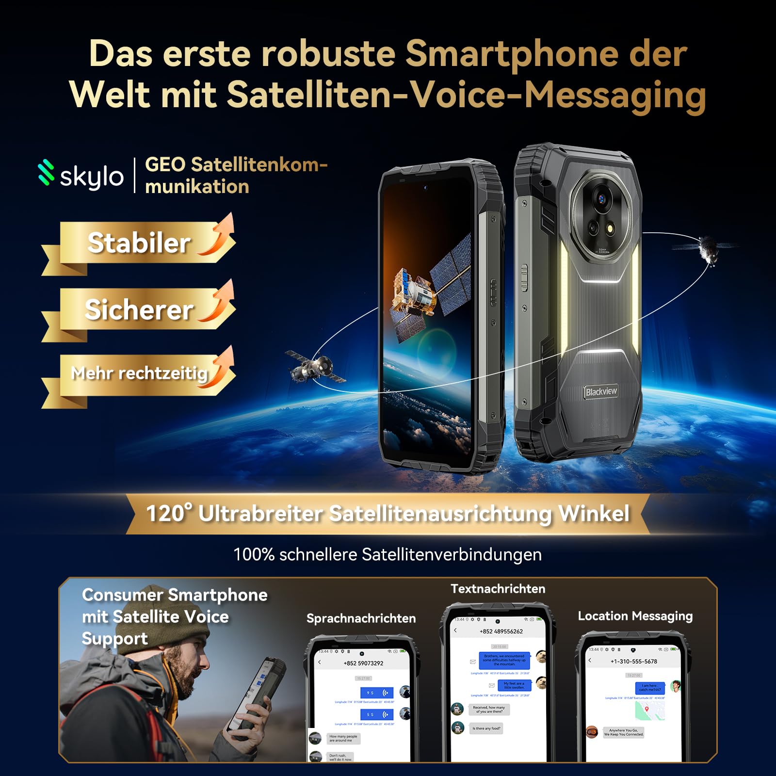Blackview Xplore 2 Satellite Outdoor Handy Ohne Vertrag – Bild 2
