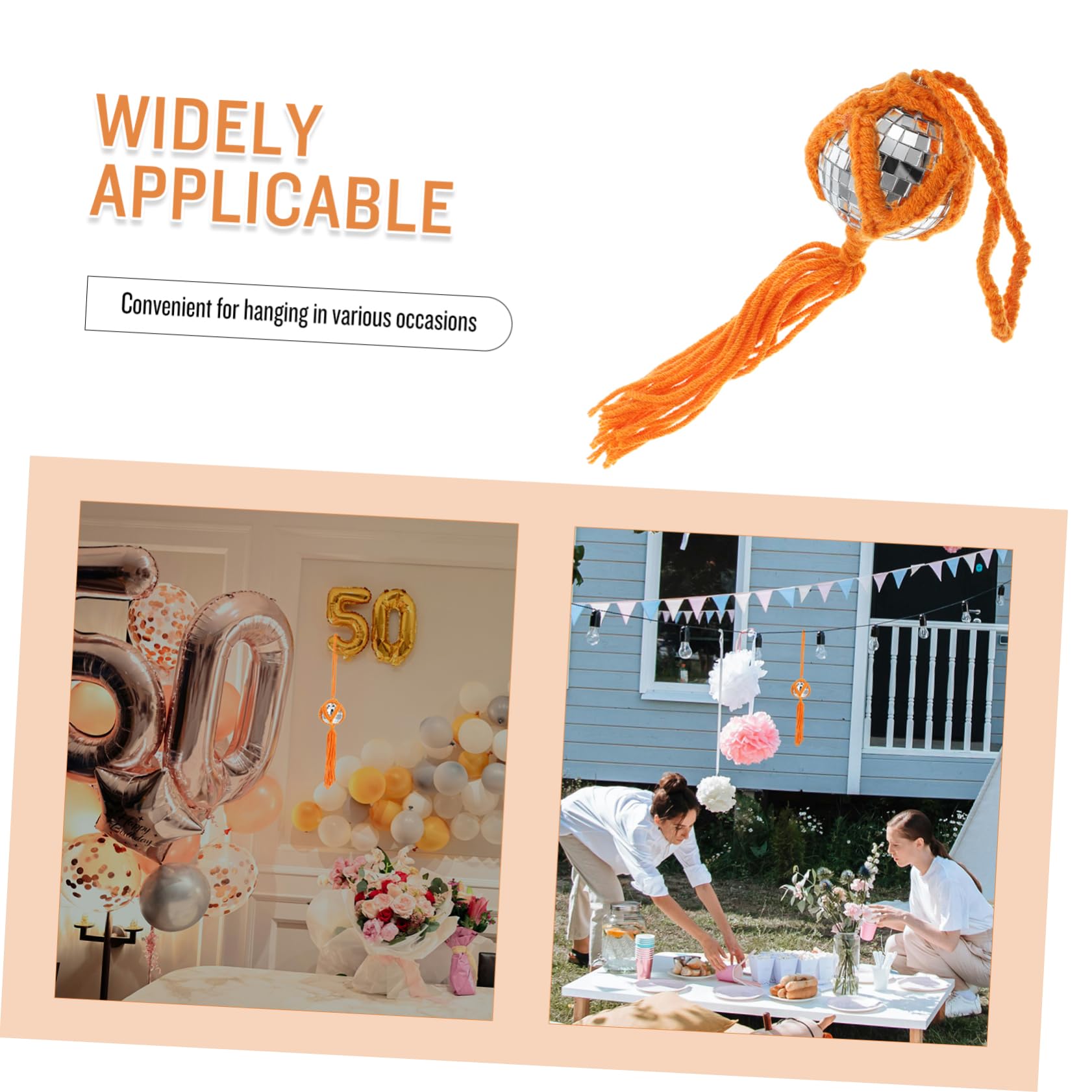 COLLBATH Disco Ball Party Supplies Hanging Decorations Reflective Mirror Balls for Wedding Birthday