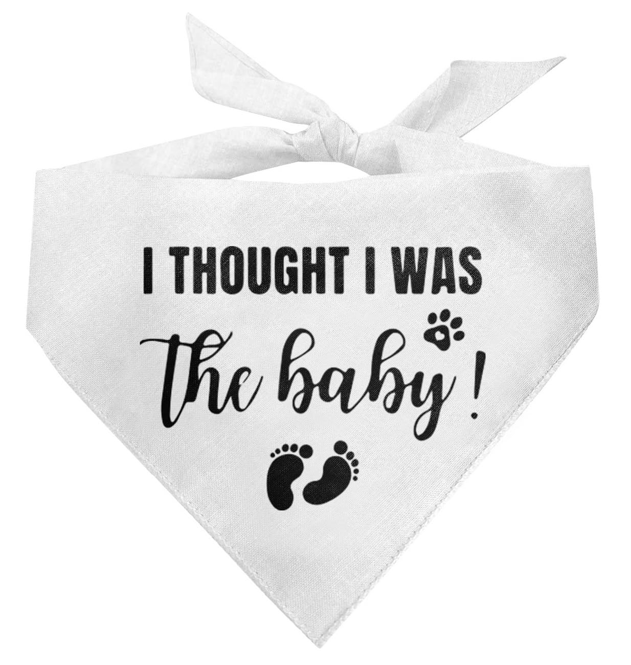 I Thought I was The Baby Dog Bandana, Dog Bandana, Dog Scarf Accessories, Dog Triangle Scarf, Dog Bandana for Small Medium Large Dog, Pregnancy Announcement Dog Bandana, Dog Bandana Pet Scarf (B39)