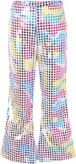 Pantalones de entrenamiento para niños y niñas, pantalones festivos largos para niños, pantalones de danza, pierna ancha, pantalones de jazz de cintura alta, pantalones de traje para fiestas